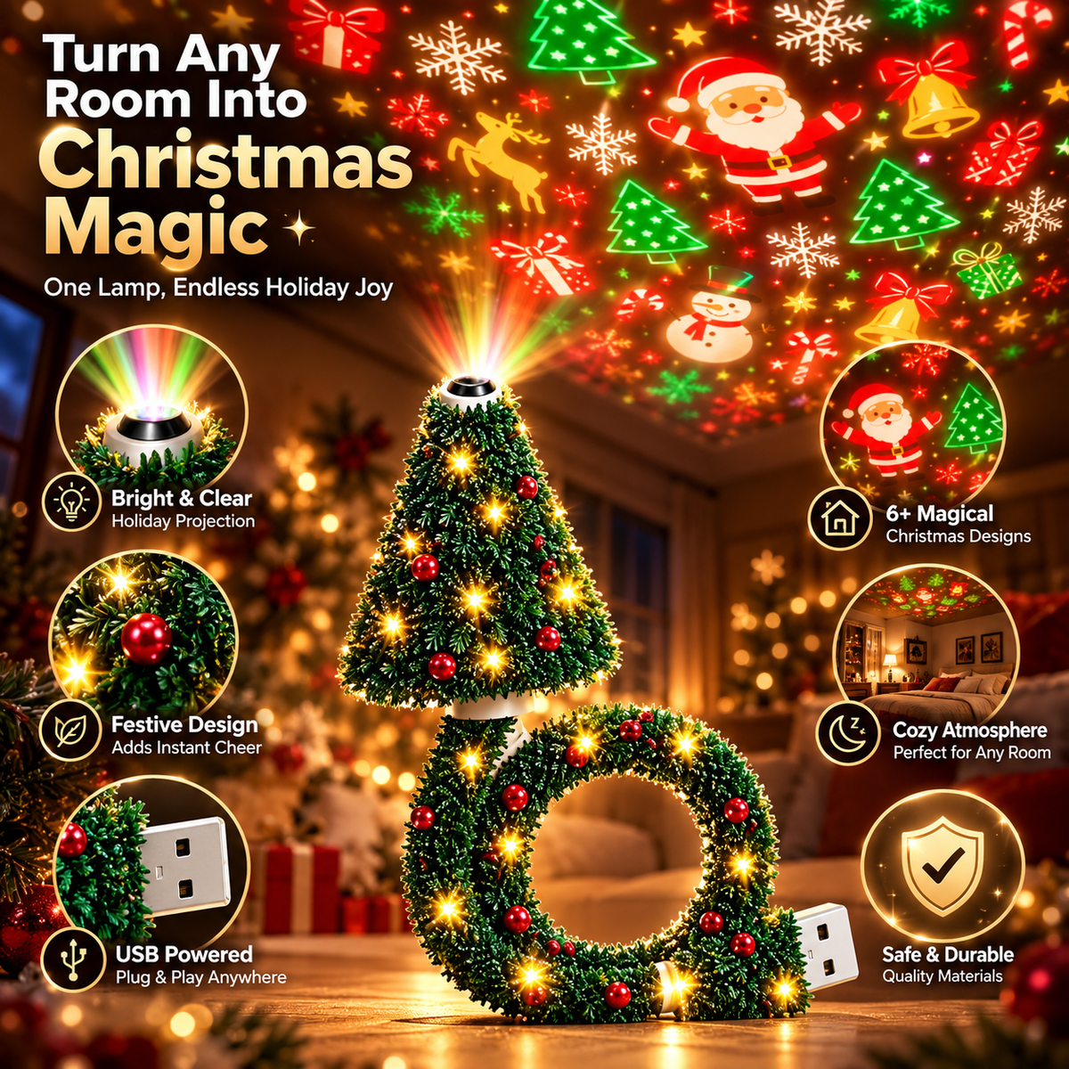 Christmas Magic Projector – LED Holiday Light
