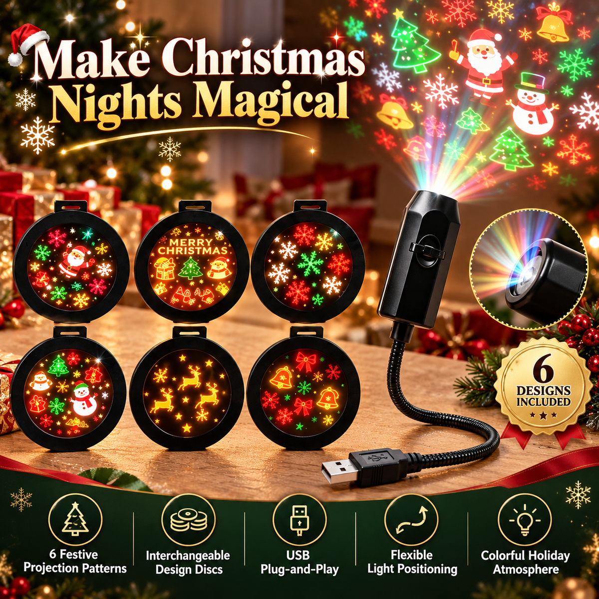 Christmas Magic Projector – LED Holiday Light