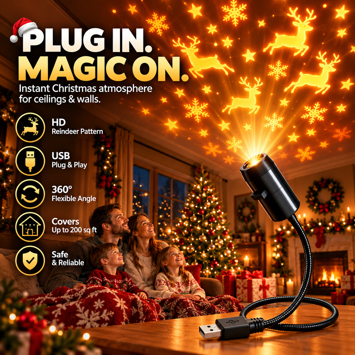 Christmas Magic Projector – LED Holiday Light